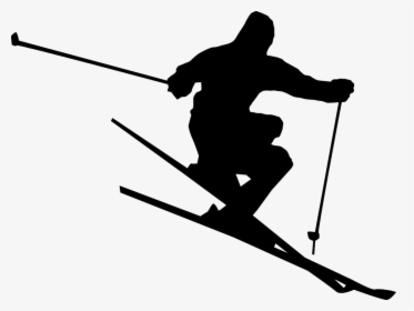 Skiing Png - Skier Clipart Black And White, Transparent Png, Transparent PNG