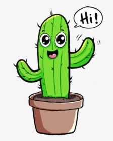 Cute Cactus Messages Sticker-2 - Cute Cactus Clipart Png, Transparent Png, Transparent PNG