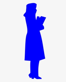 Silueta De Una Mujer Con Libro, HD Png Download, Transparent PNG