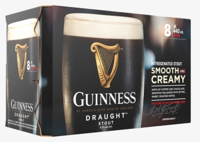 Guinness Draught 8 X 440 Ml - Guinness Draught Stout Can, HD Png Download, Transparent PNG
