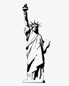 Statue Of Liberty Png Image - Statue Of Liberty Black And White Drawing, Transparent Png, Transparent PNG