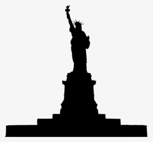 City,silhouette,statue - Statue Of Liberty, HD Png Download, Transparent PNG