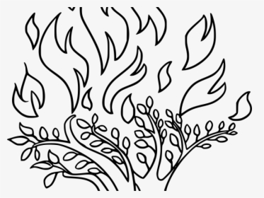 Bush Clipart Desert Shrub - Burning Bush Clip Art, HD Png Download, Transparent PNG