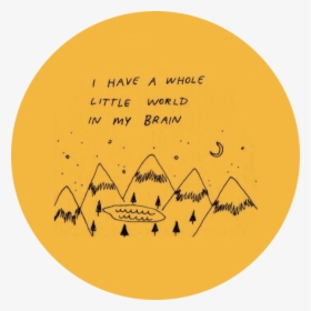💛  #mountain #circle #quote #yellow #background #aesthetic - Aesthetics, HD Png Download, Transparent PNG