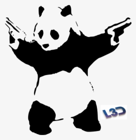 Panda With Guns Vector, HD Png Download, Transparent PNG