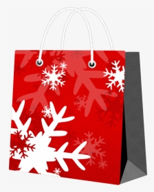 Bolsa Con Copos De Nieve - Christmas Gift Paper Bags, HD Png Download, Transparent PNG