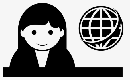 Female Journalist With Earth Globe - Journalist Icon, HD Png Download, Transparent PNG