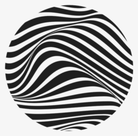 Ftestickers Circle Black Lines Stripes Abstract Waves - Abstract Black Lines Wave, HD Png Download, Transparent PNG