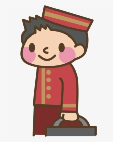 Transparent Vintage Suitcase Clipart - Bellboy Png, Png Download, Transparent PNG