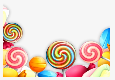 Cartoon Colored Lollipop Decoration Vector About Hand - Colorful Lollipop Vector Png, Transparent Png, Transparent PNG