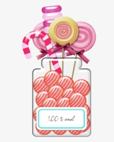 Lollipop Clipart Lollie - Christmas Candy Jar Clip Art, HD Png Download, Transparent PNG