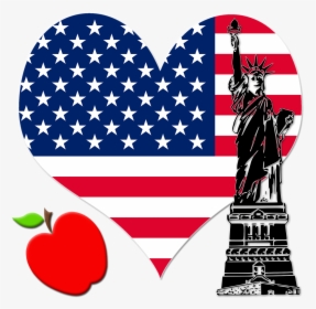 New York Ny Apple The Statue Of Liberty - Happy Us Independence Day, HD Png Download, Transparent PNG