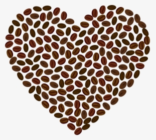 Coffee Heart Clip Arts - Coffee Bean Heart Clipart, HD Png Download, Transparent PNG