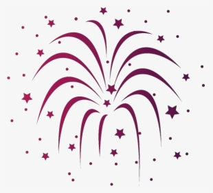 Fireworks With Stars Png Cartoon - Transparent Fireworks Clipart Black And White, Png Download, Transparent PNG