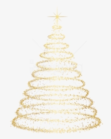 Christmas Cliparts Transparent Gold - Gold Christmas Tree Transparent, HD Png Download, Transparent PNG