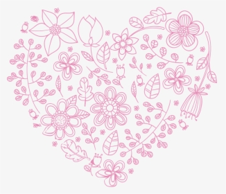 Floral Heart Transparent Background, HD Png Download, Transparent PNG