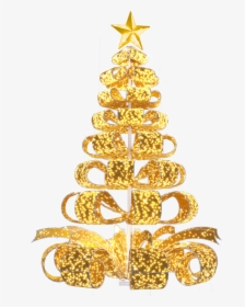 Gold Christmas Tree Png, Transparent Png, Transparent PNG