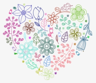 Floral Heart Transparent Background, HD Png Download, Transparent PNG