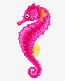 Pink Seahorse Png Download Image - Water Animals Clipart Png, Transparent Png, Transparent PNG
