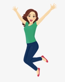 Transparent Girl Jumping Png - Woman Jumping Clipart, Png Download, Transparent PNG