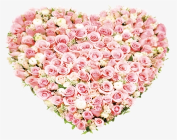 Garden Roses Beach Rose Flowers Heartshaped - Coraçao De Flores Png, Transparent Png, Transparent PNG