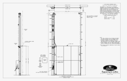 Drawing Door Interior - Vertical Lift Door Detail, HD Png Download, Transparent PNG