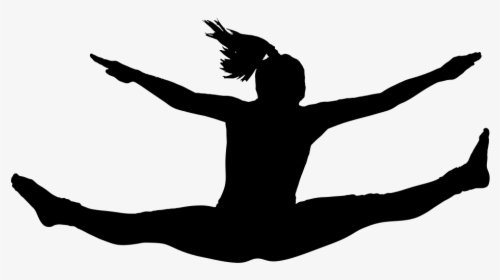 Jumping Girl Silhouette - Person Jumping Silhouette Png, Transparent Png, Transparent PNG