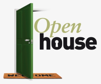 Clipart Door Sideways - Green Open House Sign, HD Png Download, Transparent PNG