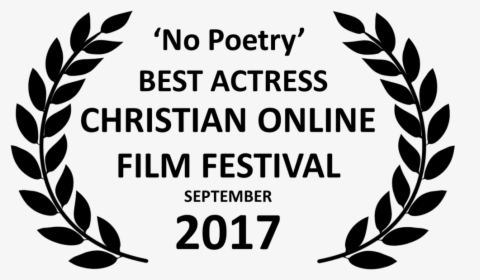 No Poetry Best Actress Award Black Laurels Colff Sep - Film Festival Award Logo, HD Png Download, Transparent PNG