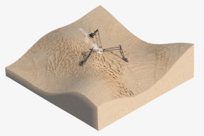 As The Wind Blows More And More Sand Accumulates On - Scale Model Architecture Dunes, HD Png Download, Transparent PNG