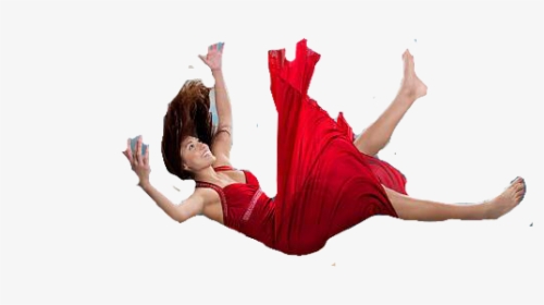 Woman Falling Png - Woman Falling In Dress, Transparent Png, Transparent PNG