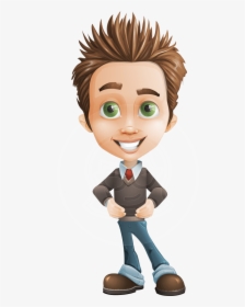 Cute Smart Boy Cartoon Vector Character Aka Zack The - Adobe Character Animator Puppet Template, HD Png Download, Transparent PNG