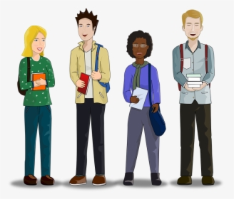 Students, College, University, Study, School, Library - Animated College Student Png, Transparent Png, Transparent PNG