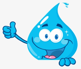 Transparent Water Droplet Png - Cartoon Water Drop Clipart, Png Download, Transparent PNG