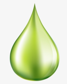 Transparent Water Drop Png - Gota De Agua Color Verde, Png Download, Transparent PNG