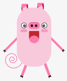 Pig, Cartoon Character, Figure, Design, Pink, Animal - Personaj Din Desene Animate, HD Png Download, Transparent PNG