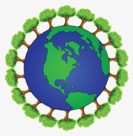 Free Clipart Of Planet Earth Encircled With Trees - Save Trees Save Life, HD Png Download, Transparent PNG