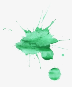 Watercolor Green Paint Splatter, HD Png Download, Transparent PNG