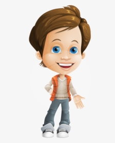 Playful Boy Cartoon Vector Character Aka Richie In - Cartoon Playful Boy, HD Png Download, Transparent PNG
