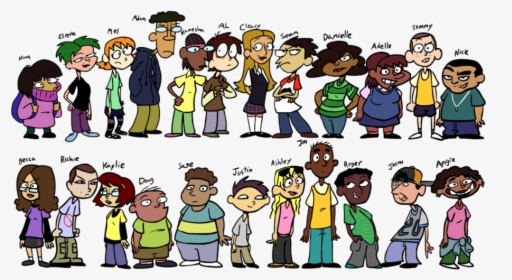 School Cliparts Transparent Middle - High School Students Cartoon, HD Png Download, Transparent PNG