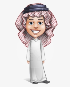 Cute Muslim Kid Cartoon Vector Character Aka Ayman - Male Arabian Cartoon Characters, HD Png Download, Transparent PNG