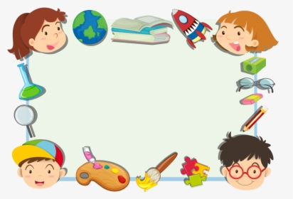 Transparent Cartoon Kids Png - Border Designs For Students, Png Download, Transparent PNG
