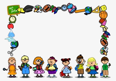 Transparent Cartoon Frame Clipart - School Background Border Design, HD Png Download, Transparent PNG