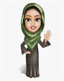 Clip Art Arab Woman Headdress - Arab Woman Character Png, Transparent Png, Transparent PNG