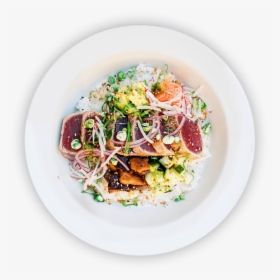 Seared Tuna Steak - Restaurant Food Top View, HD Png Download, Transparent PNG
