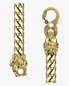 7mm Cuban Link Chain, Gold   Class - Body Jewelry, HD Png Download, Transparent PNG