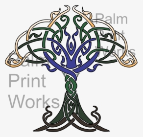 Tree Celtic Shield Knot - Stencil Celtic Tree Of Life, HD Png Download, Transparent PNG