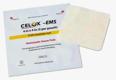 Hemostatic Gauze Pads - Celox Gauze 4 X 4, HD Png Download, Transparent PNG