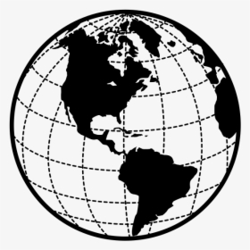 World Globe Rubber Stamp   Class Lazyload Lazyload - World Image Black And White, HD Png Download, Transparent PNG