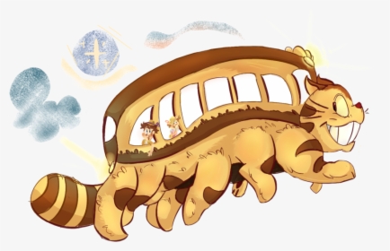 The Magical Catbus - Totoro Cat Bus Png, Transparent Png, Transparent PNG